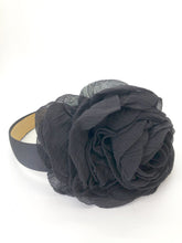 Load image into Gallery viewer, Black Chiffon Flower Headband