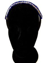 Cargar imagen en el visor de la galería, Vintage Cobalt Blue &amp; Silver Headband