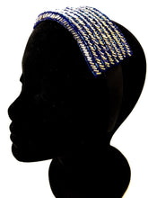 Cargar imagen en el visor de la galería, Vintage Cobalt Blue &amp; Silver Headband