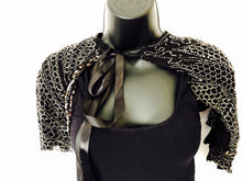 Cargar imagen en el visor de la galería, Women&#39;s Accessories Black &amp; Silver Sequin Silk Cape